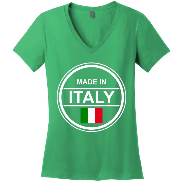 Made In Italy Women's V-Neck T-Shirt