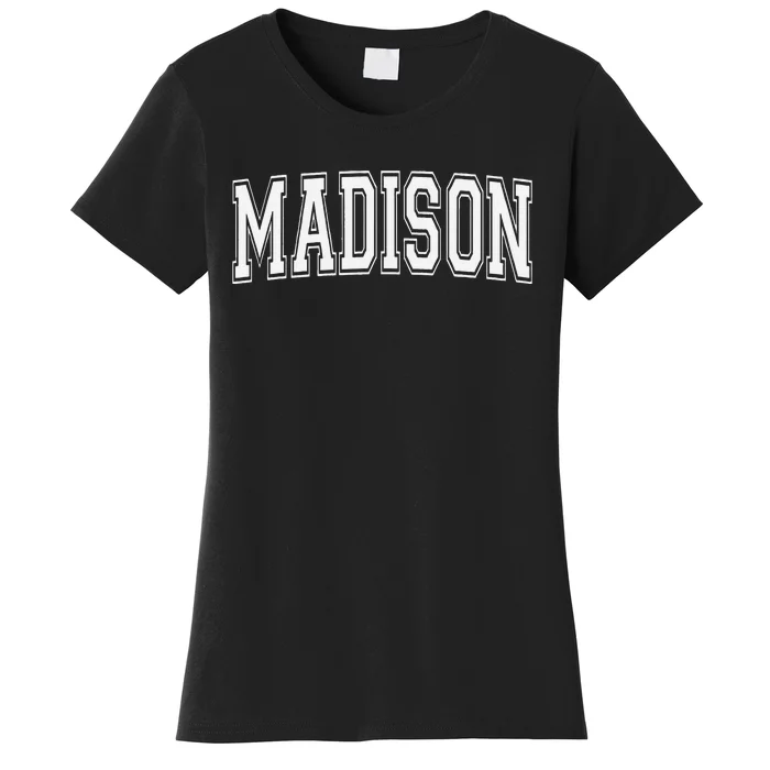 Madison In Indiana Usa Vintage Sports Varsity Style Women's T-Shirt