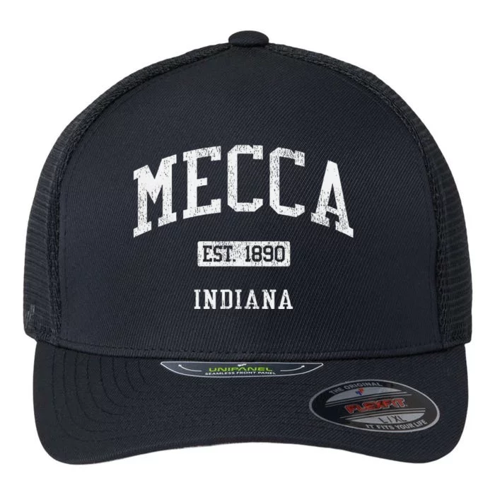 Mecca Indiana In Js04 Vintage Athletic Sports Flexfit Unipanel Trucker Cap