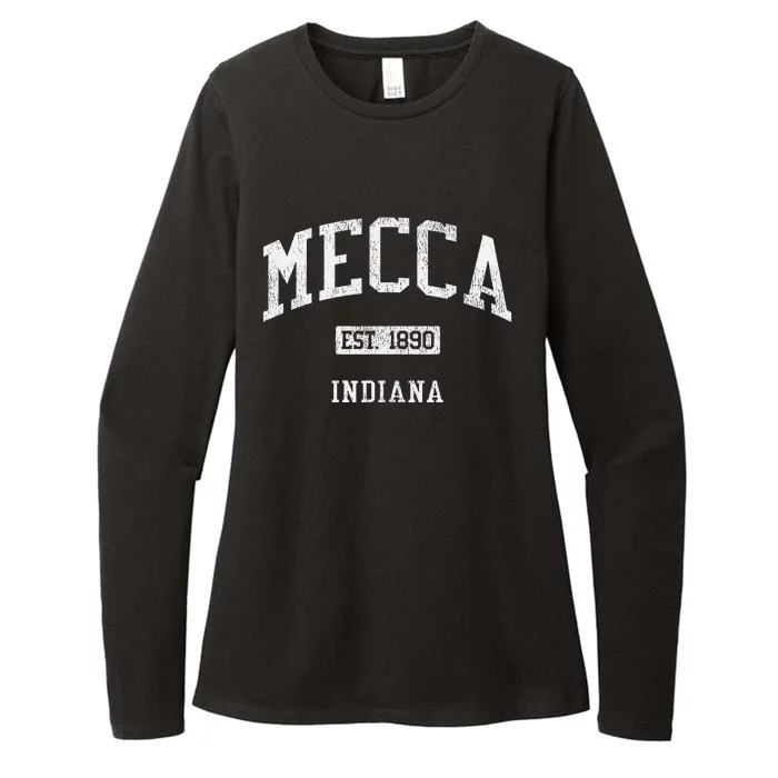 Mecca Indiana In Js04 Vintage Athletic Sports Womens CVC Long Sleeve Shirt