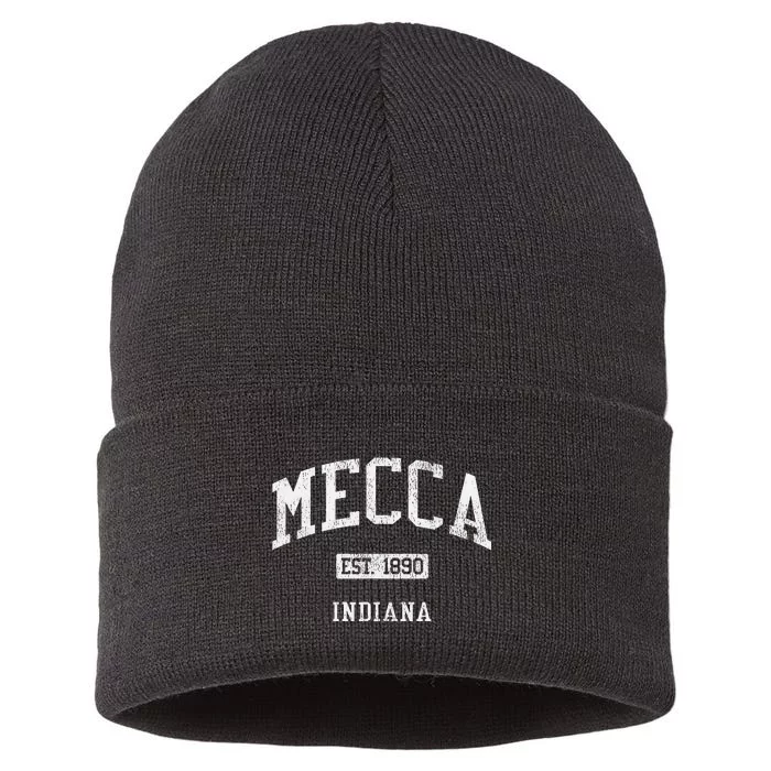 Mecca Indiana In Js04 Vintage Athletic Sports Sustainable Knit Beanie