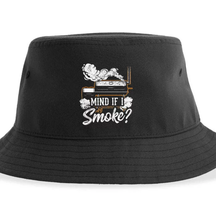 Mind If I Smoke Funny Bbq Smoker Grilling Lover Sustainable Bucket Hat