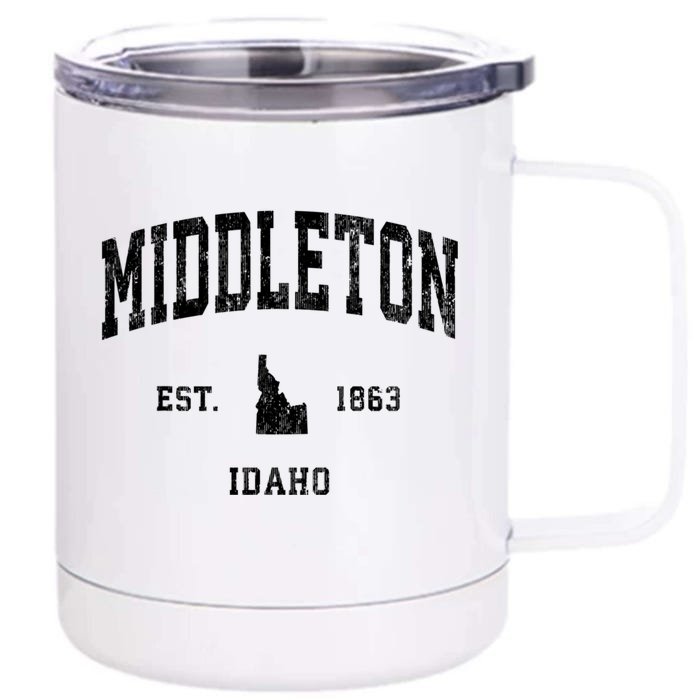 Middleton Idaho Id Vintage Athletic Sports Front & Back 12oz Stainless Steel Tumbler Cup