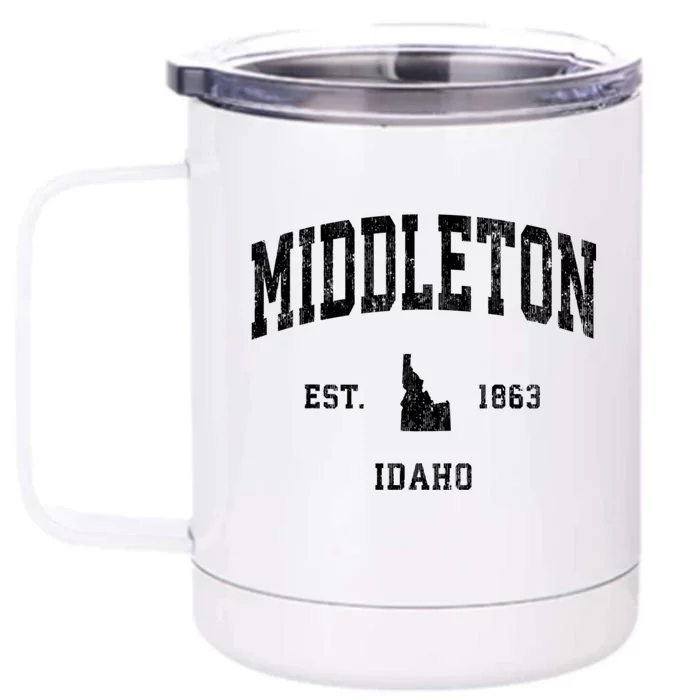 Middleton Idaho Id Vintage Athletic Sports Front & Back 12oz Stainless Steel Tumbler Cup