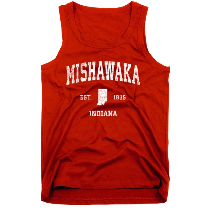 Mishawaka Indiana In Vintage Sports Tank Top