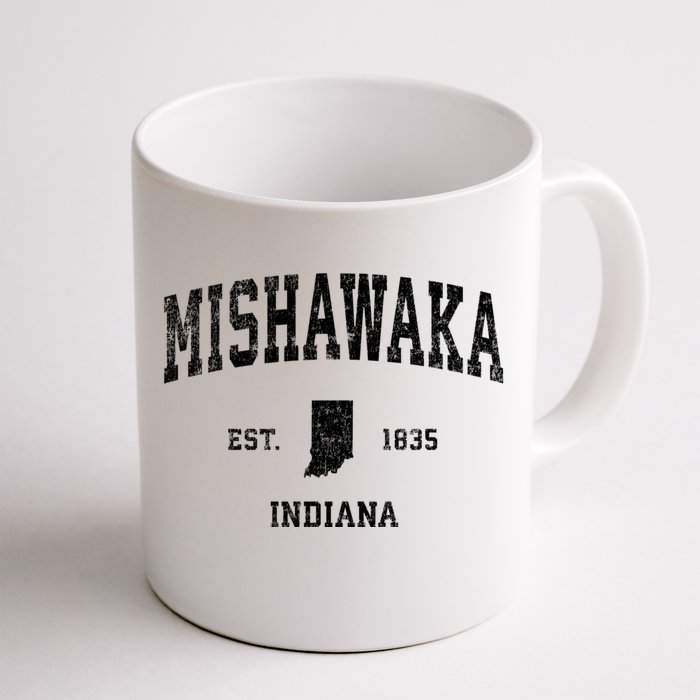 Mishawaka Indiana In Vintage Sports Front & Back Coffee Mug