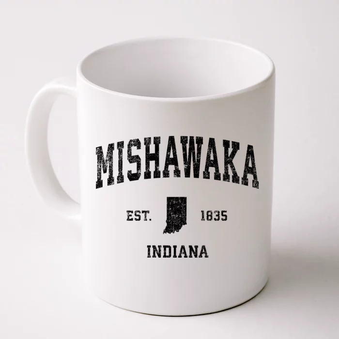 Mishawaka Indiana In Vintage Sports Front & Back Coffee Mug