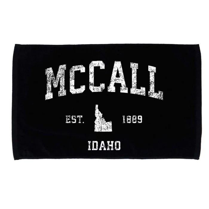 Mccall Idaho Id Vintage Athletic Sports Design Microfiber Hand Towel