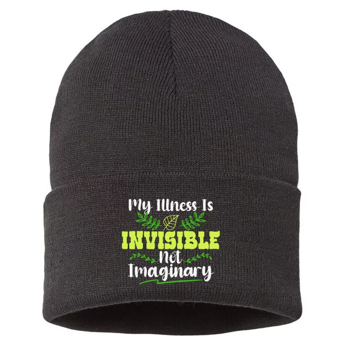 My Illness Is Invisible Not Imaginary Disease Disability Sustainable Knit Beanie