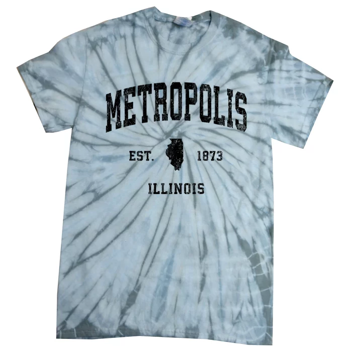 Metropolis Illinois Il Vintage Athletic Sports Tie-Dye T-Shirt