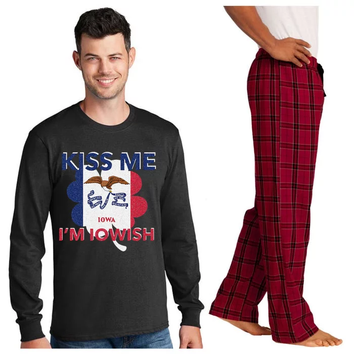 Me I'm Iowish Funny Iowan Gift Long Sleeve Pajama Set