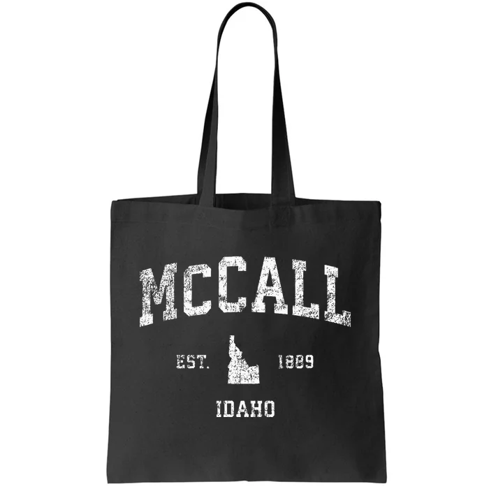 Mccall Idaho Id Vintage Athletic Sports Design Tote Bag