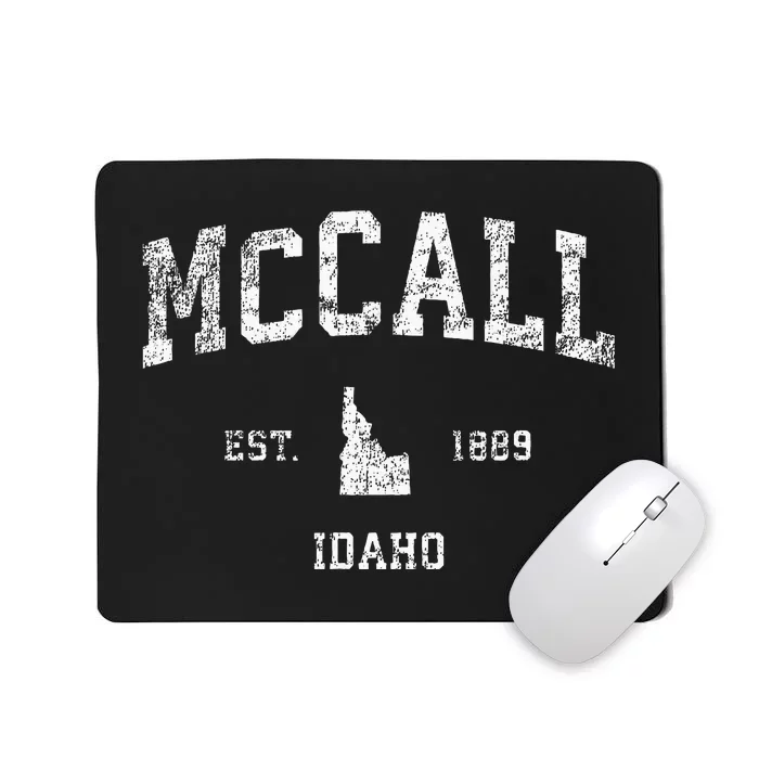 Mccall Idaho Id Vintage Athletic Sports Design Mousepad