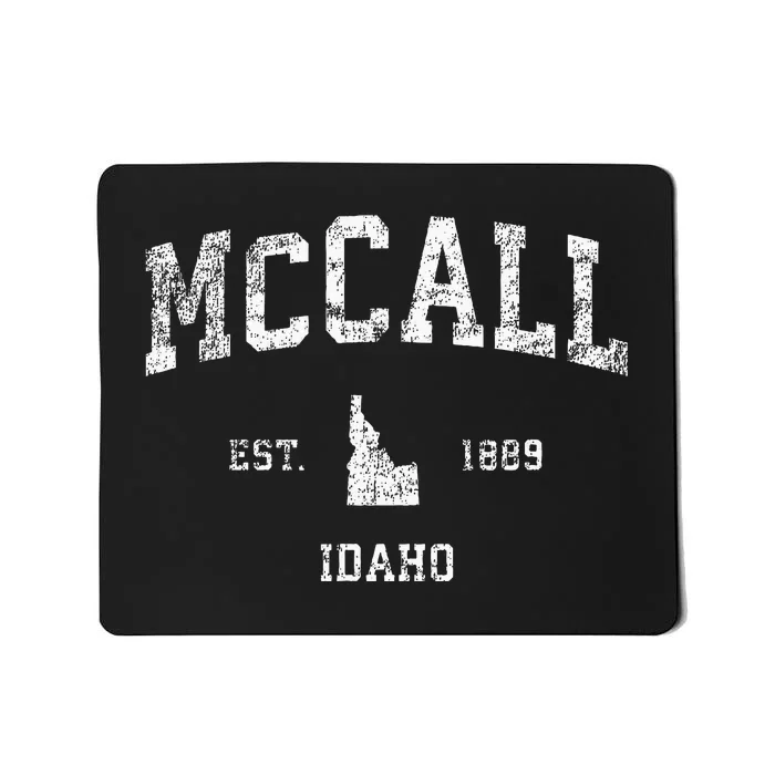 Mccall Idaho Id Vintage Athletic Sports Design Mousepad