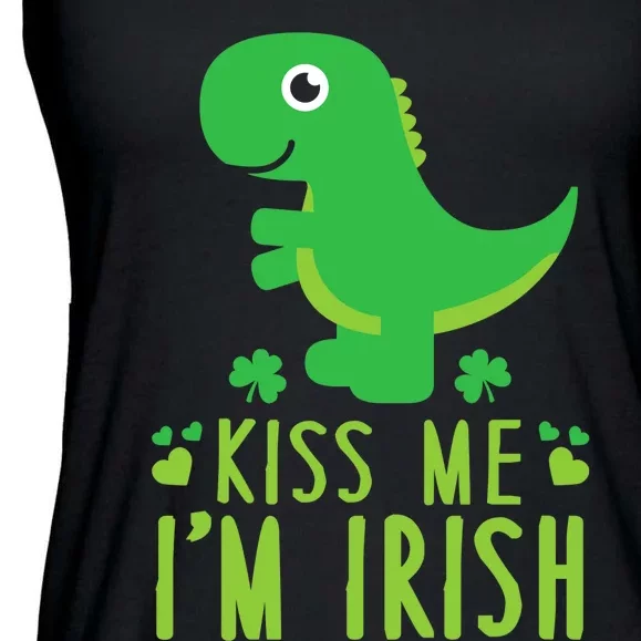 Me I'm Irish St. Patrick's Day Cute Dinosaur T Ladies Essential Flowy Tank