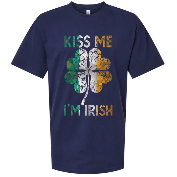 Me I'm Irish Ireland Flag Shamrock Vintage St Patty Day Sueded Cloud Jersey T-Shirt