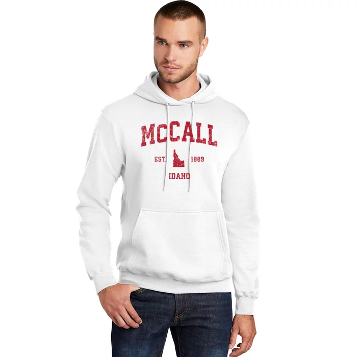 Mccall Idaho Id Vintage Sports Hoodie