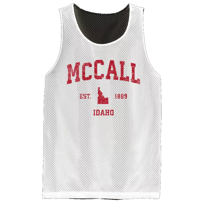 Mccall Idaho Id Vintage Sports Mesh Reversible Basketball Jersey Tank