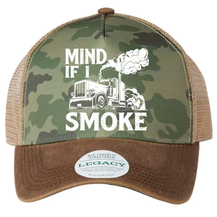 Mind If I Smoke Semi Truck Driver Trucker Big Rig Trucking Legacy Tie Dye Trucker Hat