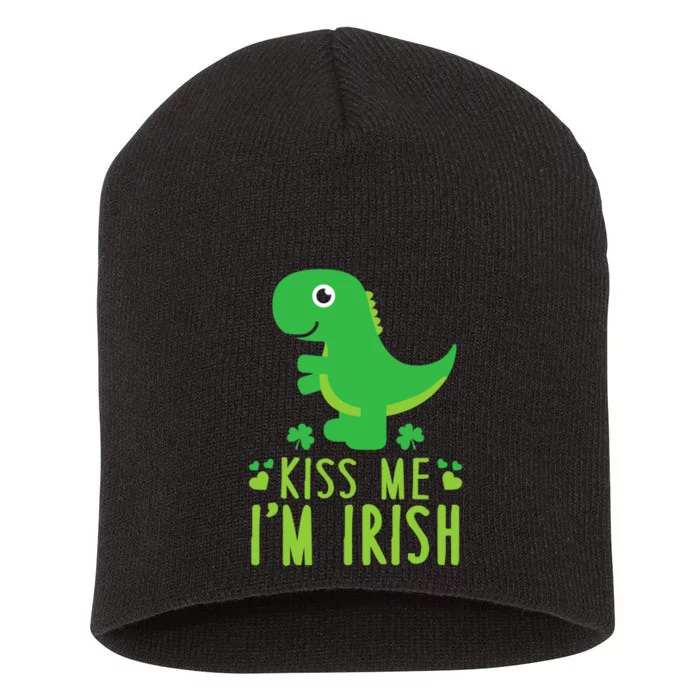 Me I'm Irish St. Patrick's Day Cute Dinosaur T Short Acrylic Beanie