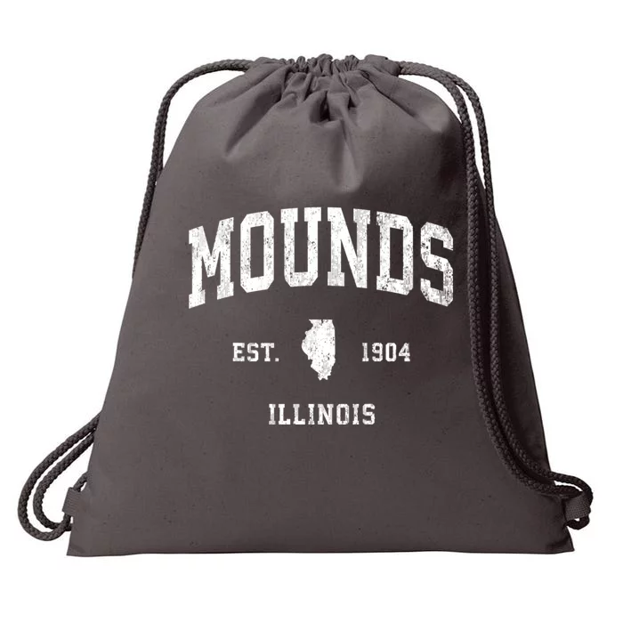 Mounds Illinois Il Vintage Athletic Drawstring Bag