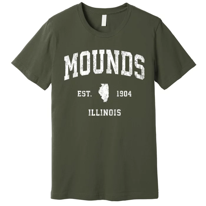 Mounds Illinois Il Vintage Athletic Premium T-Shirt