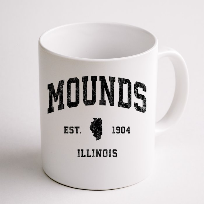 Mounds Illinois Il Vintage Athletic Front & Back Coffee Mug