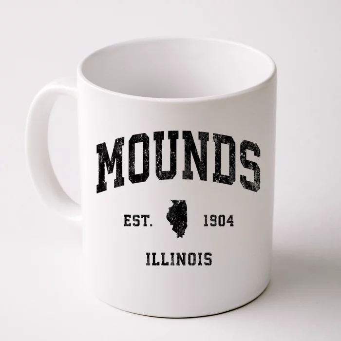 Mounds Illinois Il Vintage Athletic Front & Back Coffee Mug