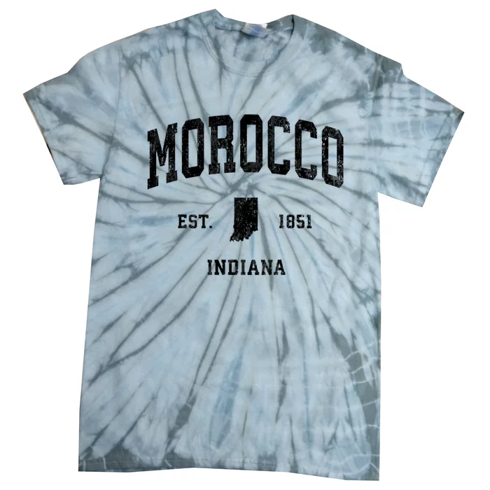 Morocco Indiana In Vintage Athletic Tie-Dye T-Shirt