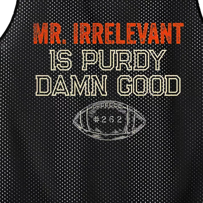 Mr Irrelevant Is Purdy Damn Good Mesh Reversible Basketball Jersey Tank