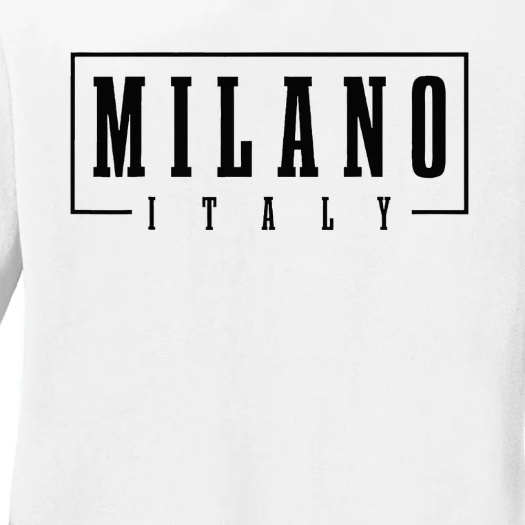 Milano Italia Italy Italian Souvenir Ladies Long Sleeve Shirt