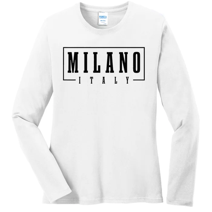 Milano Italia Italy Italian Souvenir Ladies Long Sleeve Shirt