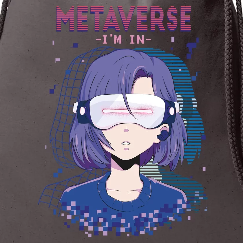 Metaverse I'm In Anime Drawstring Bag