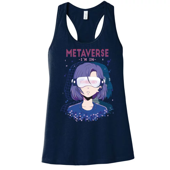 Metaverse I'm In Anime Women's Racerback Tank