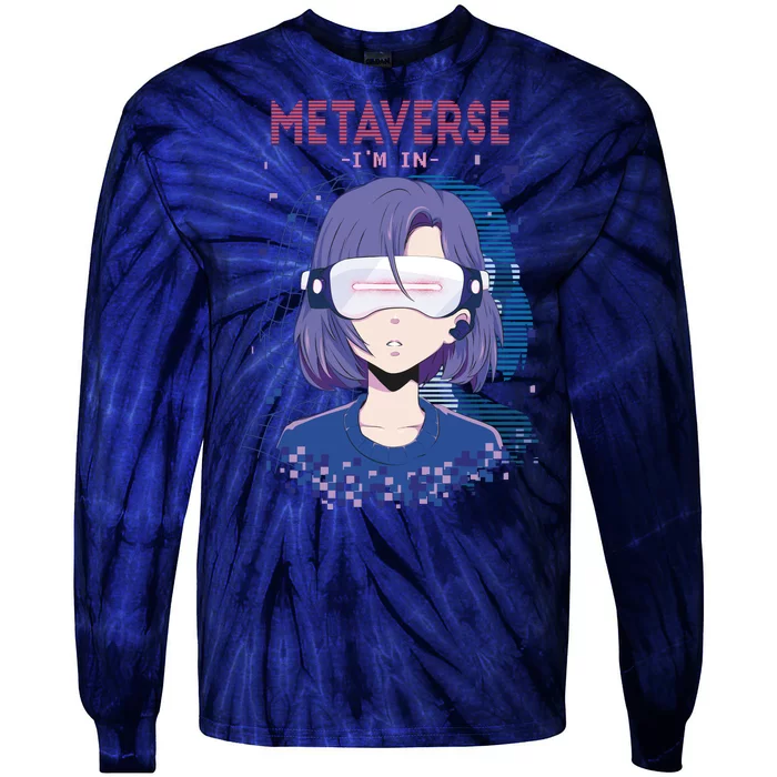 Metaverse I'm In Anime Tie-Dye Long Sleeve Shirt