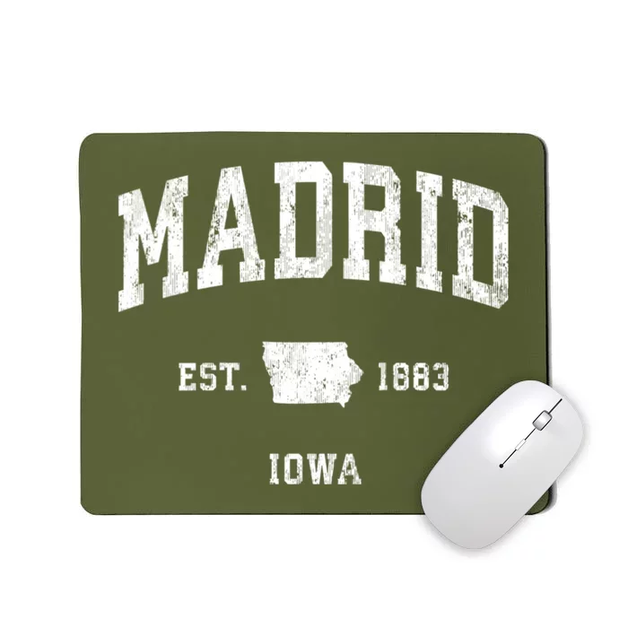 Madrid Iowa Ia Vintage Athletic Mousepad