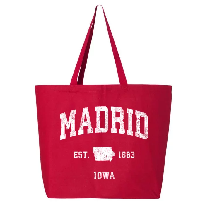 Madrid Iowa Ia Vintage Athletic 25L Jumbo Tote