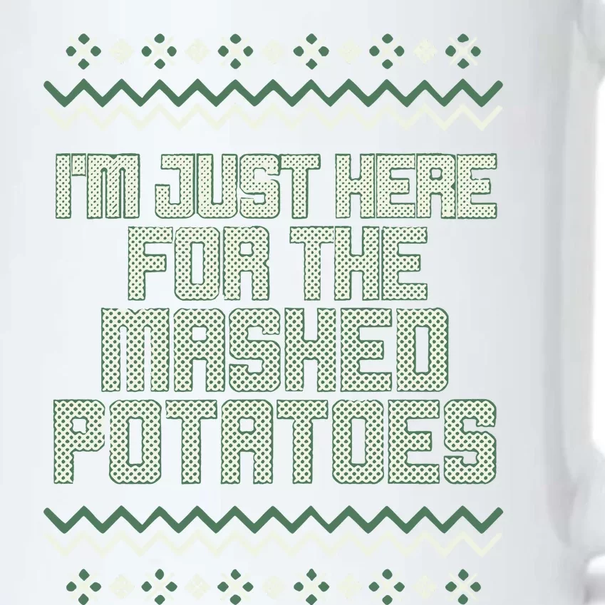 Middleclassfancy IM Just Here For The Mashed Potatoes Christmas Black Color Changing Mug