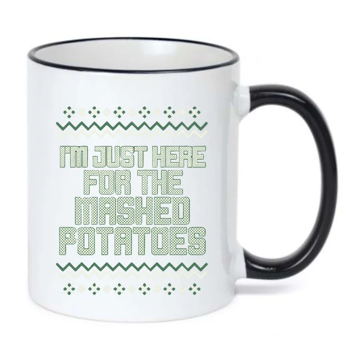 Middleclassfancy IM Just Here For The Mashed Potatoes Christmas Black Color Changing Mug