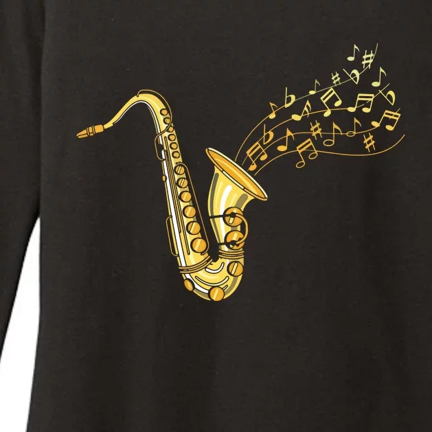 Musical Instrument Jazz Musician Gift Idea Saxophone Womens CVC Long Sleeve Shirt