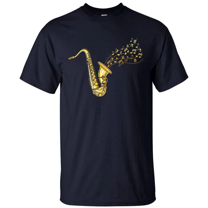 Musical Instrument Jazz Musician Gift Idea Saxophone Tall T-Shirt