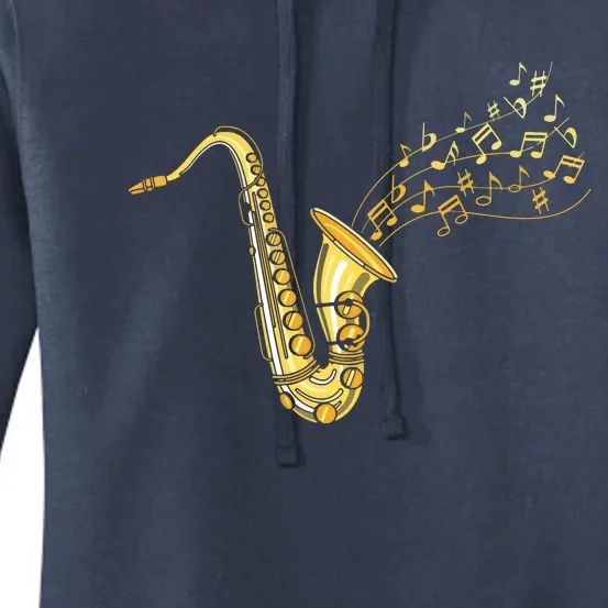 Musical Instrument Jazz Musician Gift Idea Saxophone Women's Pullover Hoodie