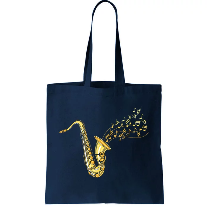 Musical Instrument Jazz Musician Gift Idea Saxophone Tote Bag