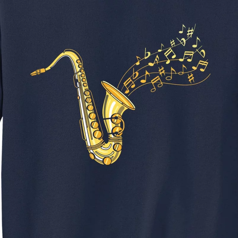 Musical Instrument Jazz Musician Gift Idea Saxophone Tall Sweatshirt