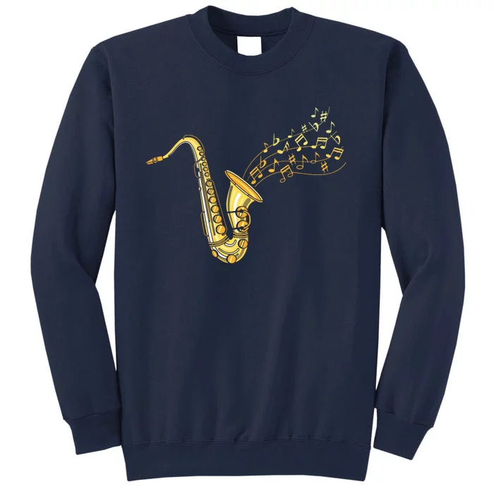 Musical Instrument Jazz Musician Gift Idea Saxophone Tall Sweatshirt