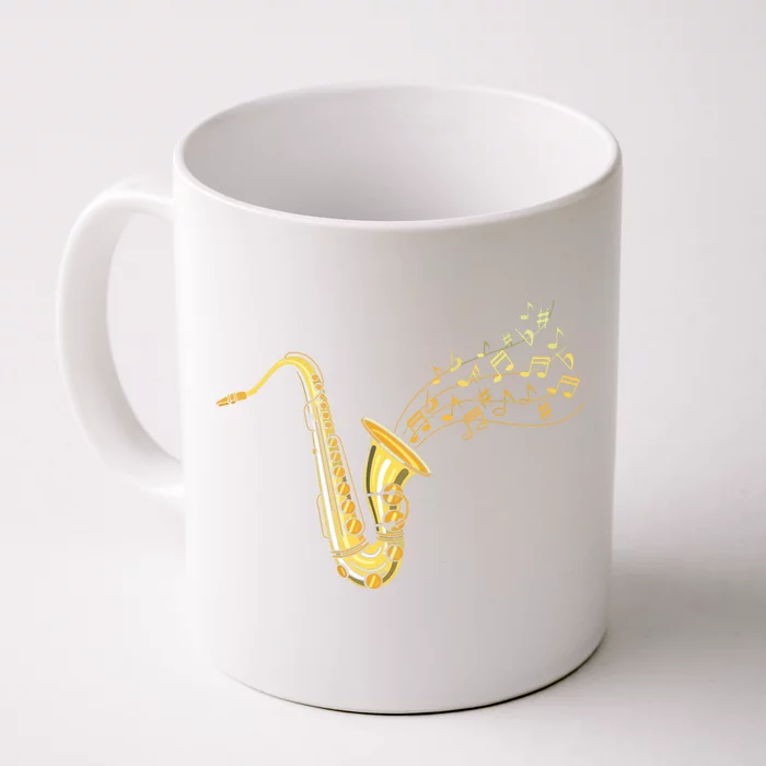 Musical Instrument Jazz Musician Gift Idea Saxophone Front & Back Coffee Mug