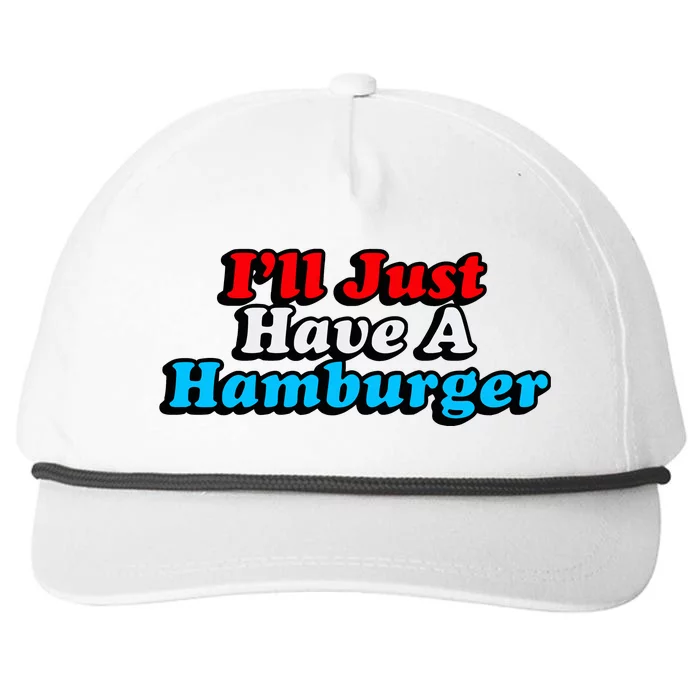 Middleclassfancy ILl Just Have A Hamburger Snapback Five-Panel Rope Hat