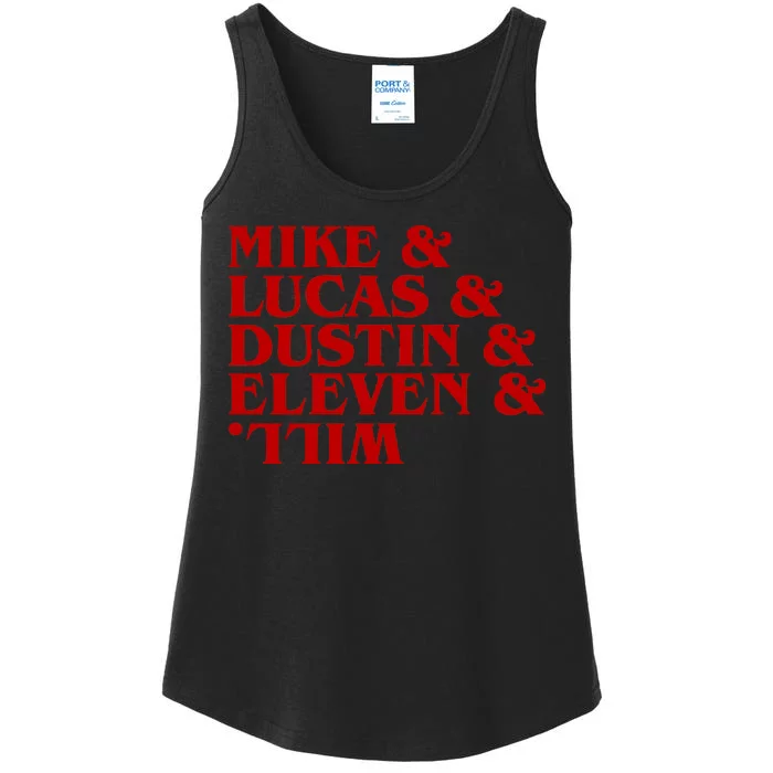 Mike & Lucas & Dustin & Elevin & Will Ladies Essential Tank