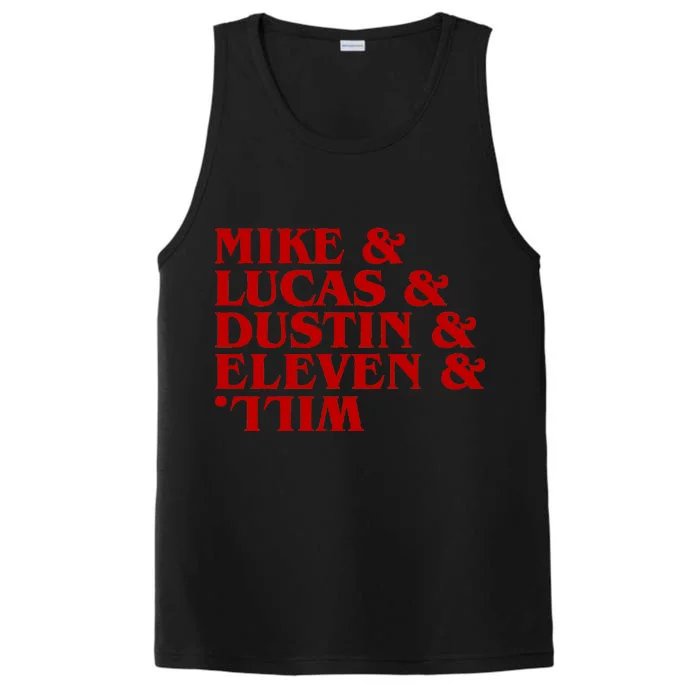 Mike & Lucas & Dustin & Elevin & Will Performance Tank