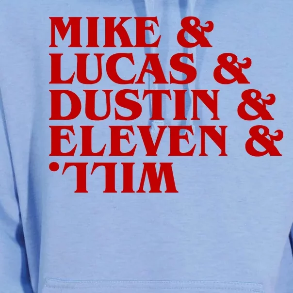 Mike & Lucas & Dustin & Elevin & Will Unisex Surf Hoodie